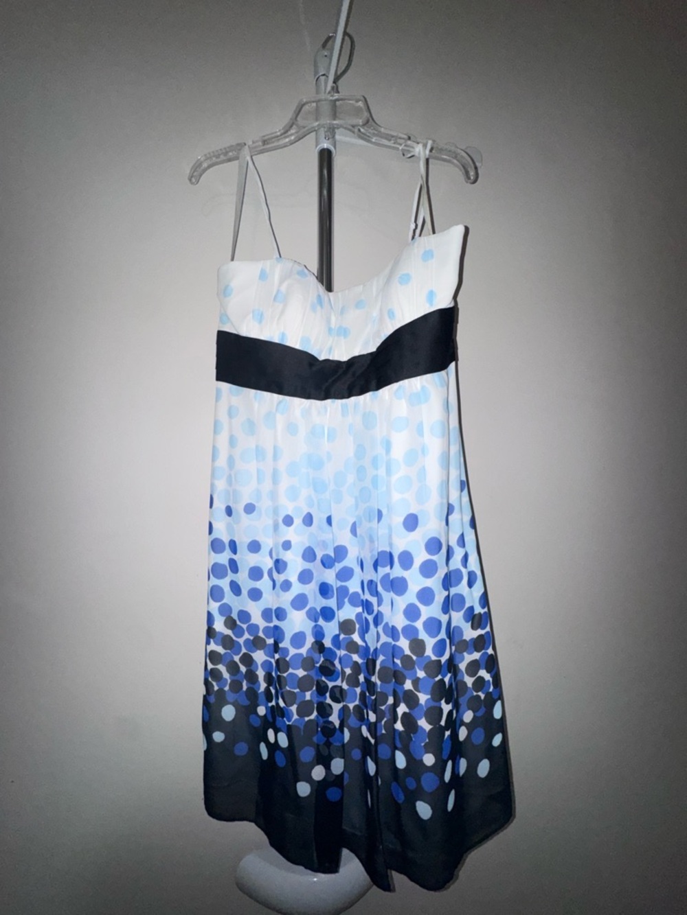 Polka Dot Ombre Spaghetti Strap Dress - Blue Max and Cleo